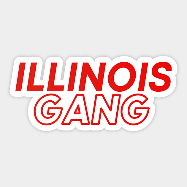 Illinois Gang Sticker by DeekayGrafx